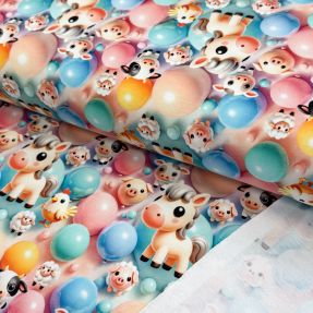 Dzianina dresowa Happy horse design A digital print