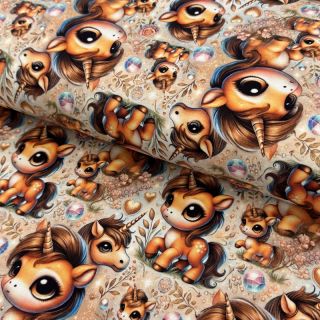 Dzianina Pretty ponny design A digital print