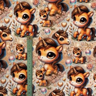 Dzianina Pretty ponny design A digital print