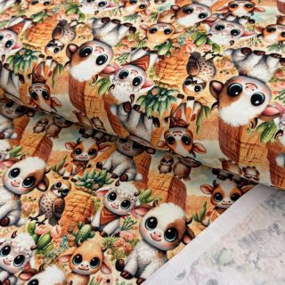 Dzianina dresowa Cutie pies design A digital print