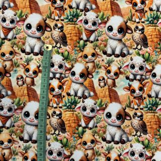 Dzianina dresowa Cutie pies design A digital print