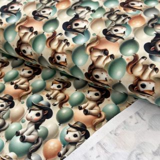 Dzianina dresowa Happy horse design B digital print