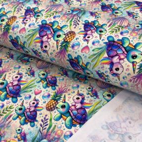 Teplákovina Pretty unicorns design C digital print