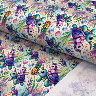 Dzianina dresowa Pretty unicorns design C digital print