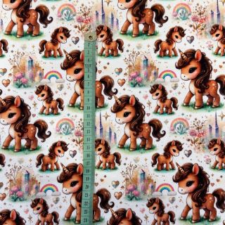 Dzianina dresowa Pretty unicorns design A digital print