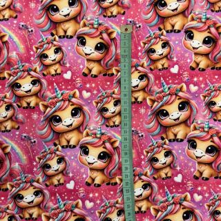 Dzianina dresowa Pretty unicorns design B digital print