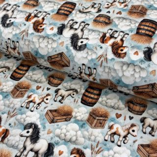 Dzianina Yay for hay design B digital print