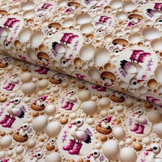 Dzianina Sweet Ollie design B digital print