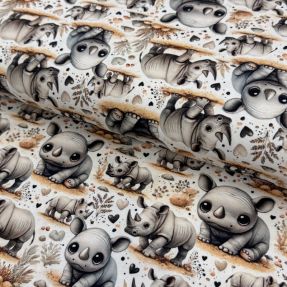 Úplet Wildlife doll eyes design B digital print