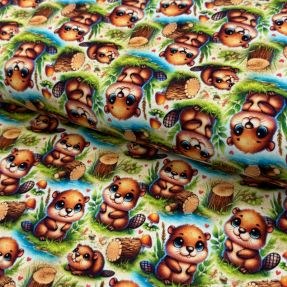 Úplet A little bever action design A digital print