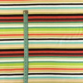 Dzianina Great big farm green stripe digital print