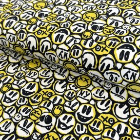 Úplet Pulling faces yellow digital print