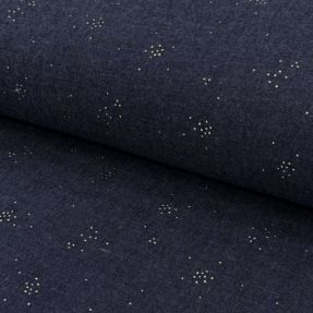 Bavlnená látka JEANS Glitter small dots