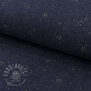 Bawełniana tkanina JEANS Glitter small dots