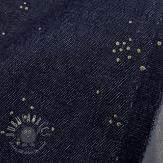 Bawełniana tkanina JEANS Glitter small dots