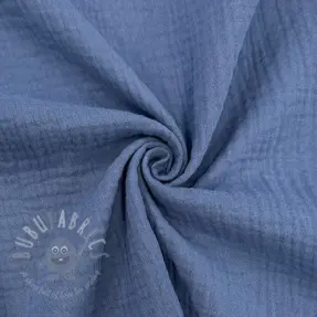 Muślin double gauze midnight blue ORGANIC