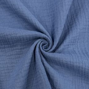 Muślin double midnight blue ORGANIC