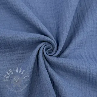 Muślin double gauze midnight blue ORGANIC