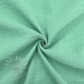 Muślin double gauze peppermint ORGANIC