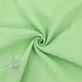 Muślin double gauze light lime ORGANIC