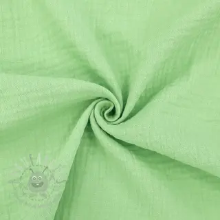 Muślin double gauze light lime ORGANIC
