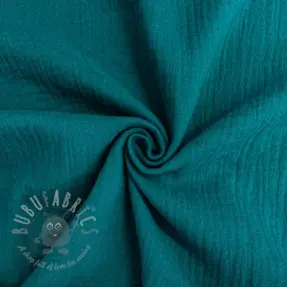 Muślin double gauze petrol ORGANIC