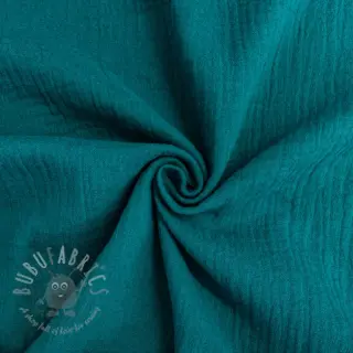 Muślin double gauze petrol ORGANIC