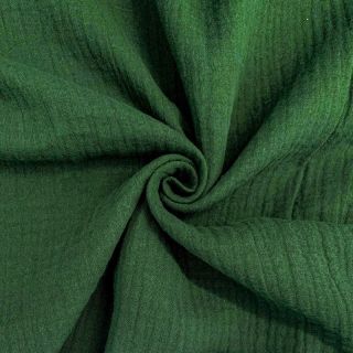 Muślin double gauze ciemna zieleń ORGANIC