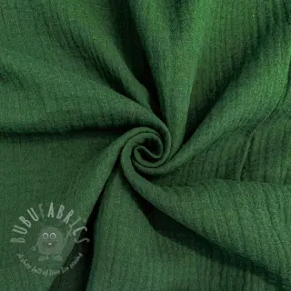 Muślin double gauze dark green ORGANIC