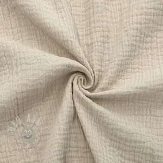 Muślin double gauze light sand ORGANIC