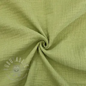 Muślin double gauze old lime ORGANIC