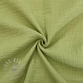 Muślin double gauze old lime ORGANIC
