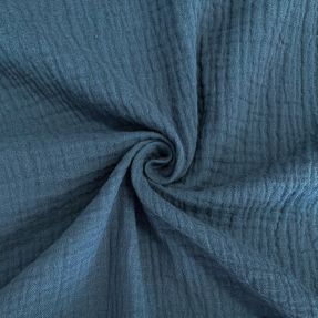 Muślin double gauze indigo ORGANIC
