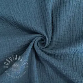 Muślin double gauze indigo ORGANIC