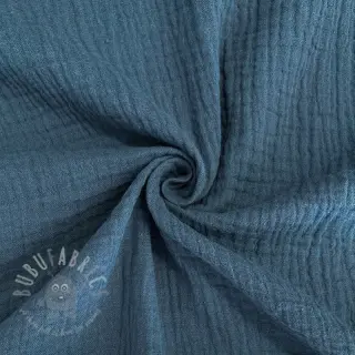 Muślin double gauze indigo ORGANIC