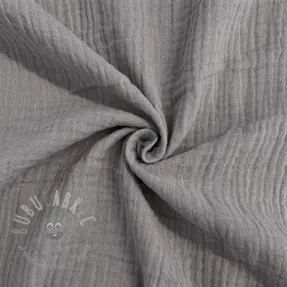 Muślin double gauze grey ORGANIC