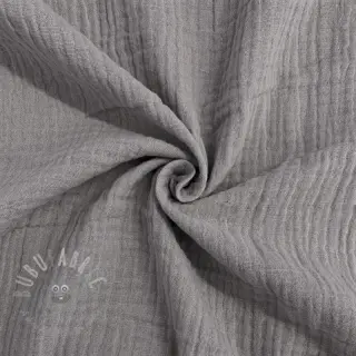 Muślin double gauze grey ORGANIC