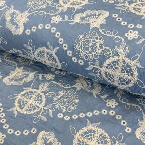Bawełniana tkanina JEANS Embroidery Buttercup