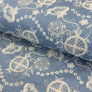 Bawełniana tkanina JEANS Embroidery Buttercup