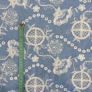 Bawełniana tkanina JEANS Embroidery Buttercup