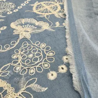 Bawełniana tkanina JEANS Embroidery Buttercup
