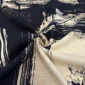Wiskoza z lnem Swirls design A