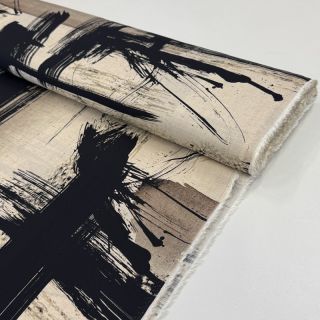 Wiskoza z lnem Swirls design A