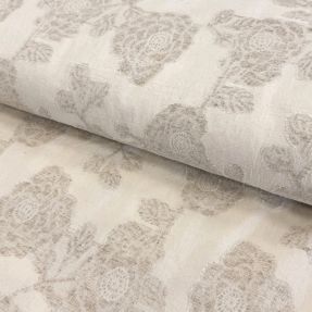 Bawełna z lnem JACQUARD Peony flowers