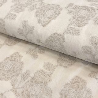 Bawełna z lnem JACQUARD Peony flowers