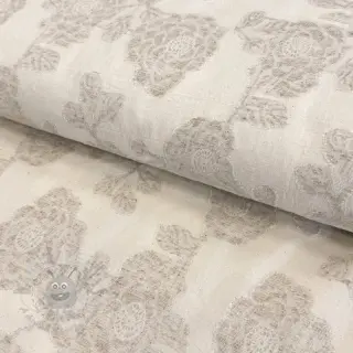 Bawełniana tkanina z lnem JACQUARD Peony flowers