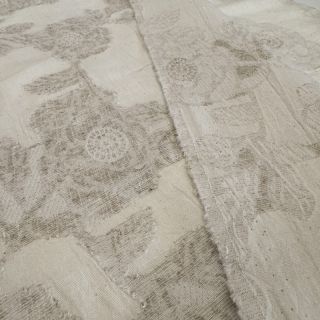 Bawełna z lnem JACQUARD Peony flowers
