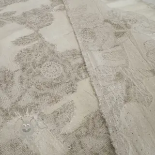 Bawełniana tkanina z lnem JACQUARD Peony flowers