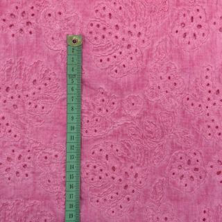 Bawełna VOILE EMBROIDERY Vintage fuchsia