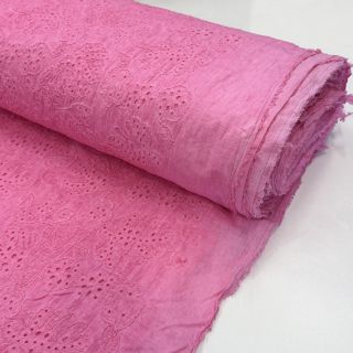 Bawełna VOILE EMBROIDERY Vintage fuchsia